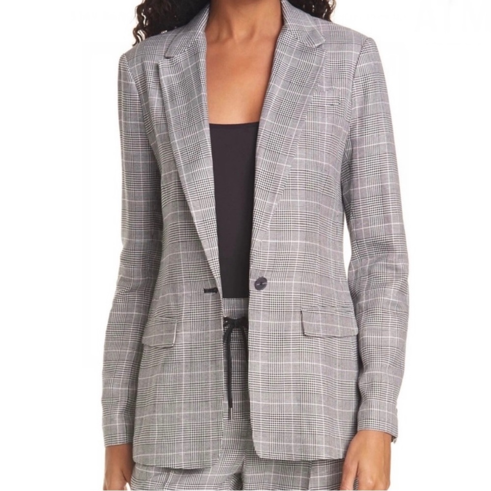 NEW ATM ANTHONY THOMAS MELILLO HOUNDSTOOTH PLAID BLAZER